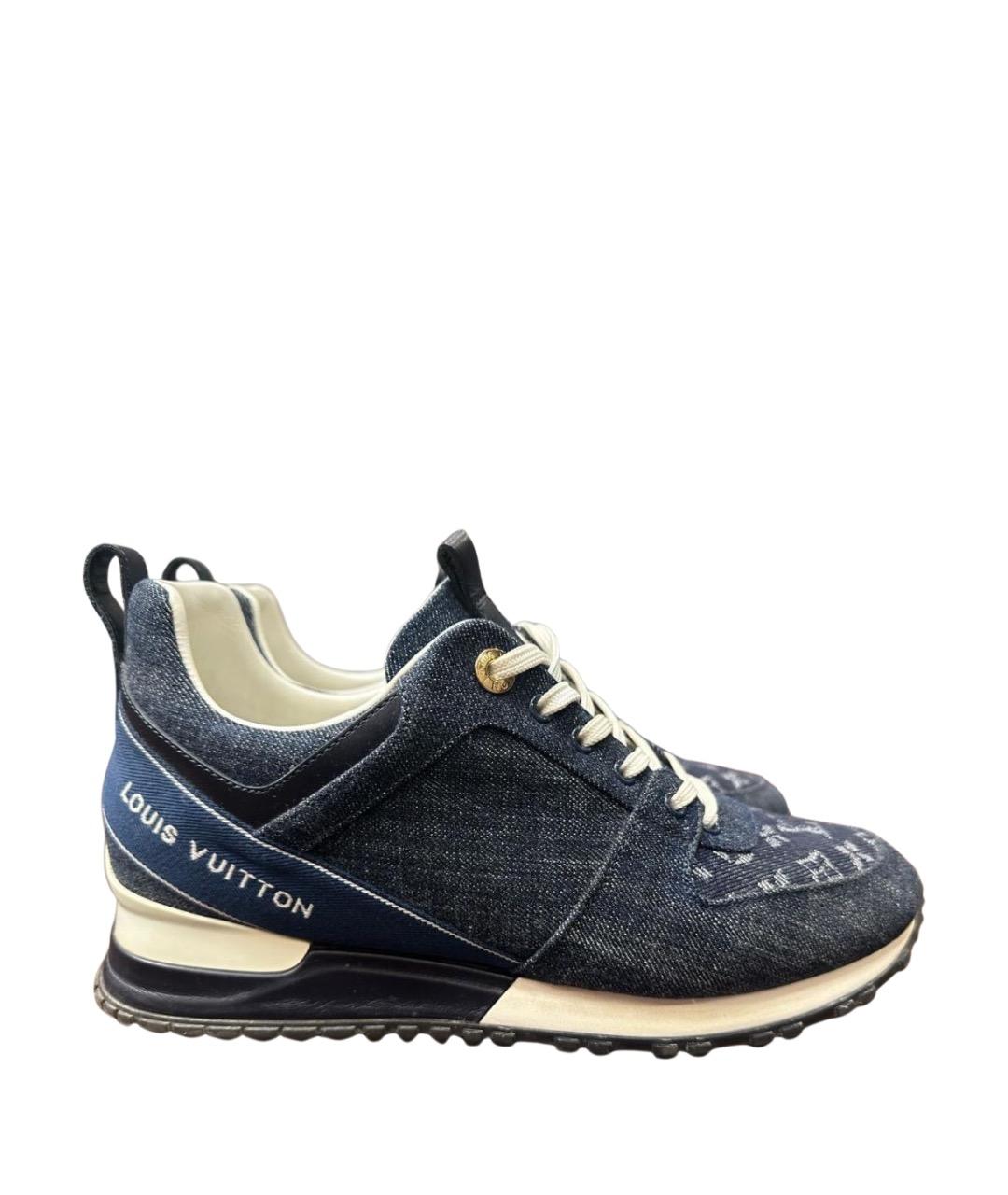 LOUIS VUITTON Синие текстильные кроссовки, фото 9