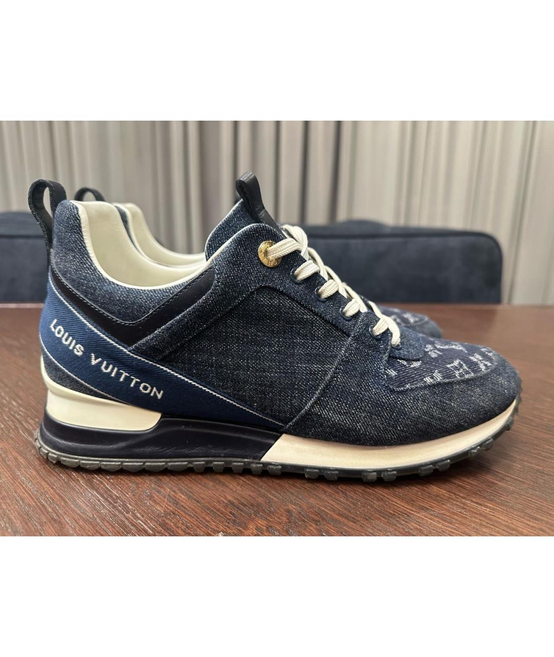 LOUIS VUITTON Синие текстильные кроссовки, фото 8