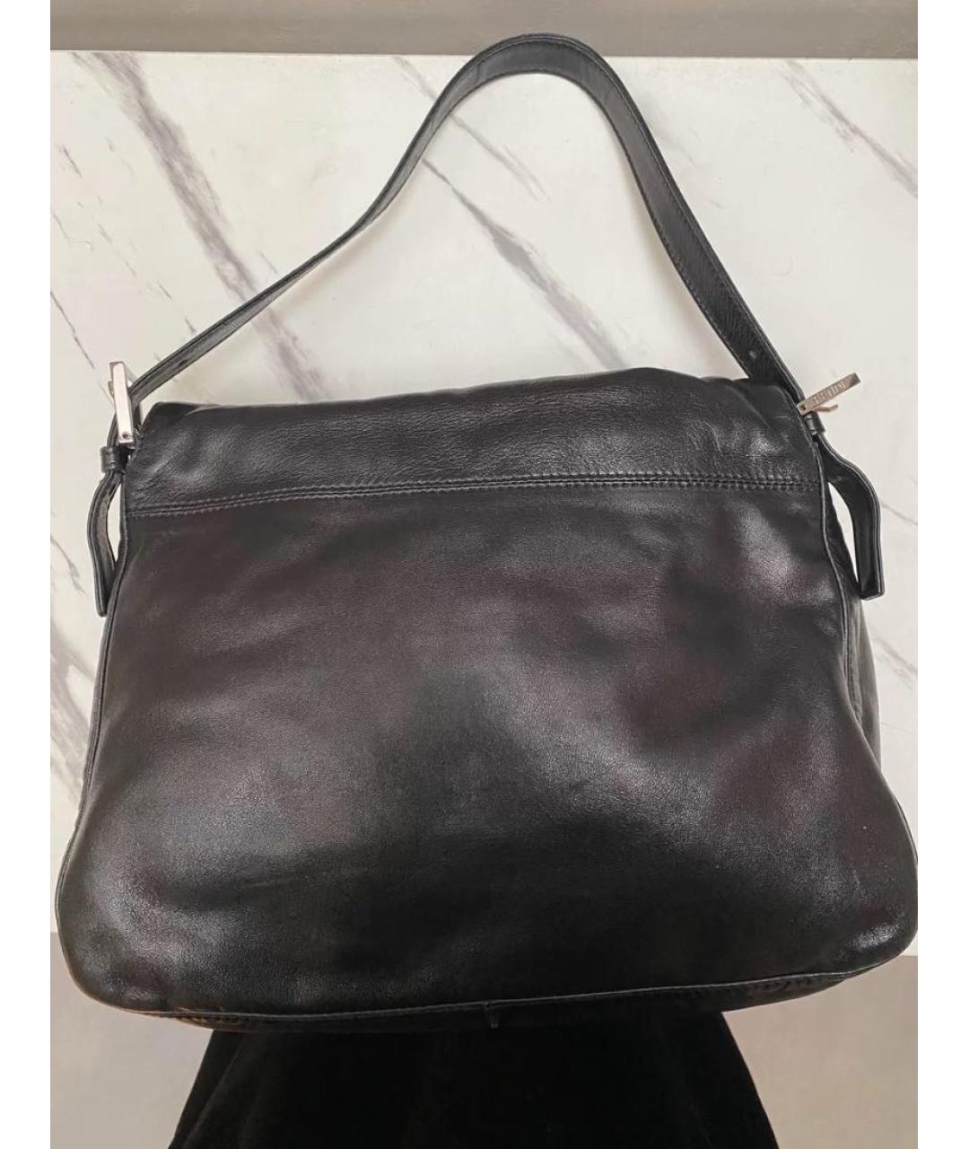 FENDI Черная кожаная сумка через плечо, фото 3