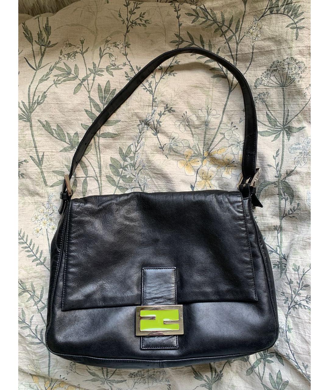 FENDI Черная кожаная сумка через плечо, фото 9
