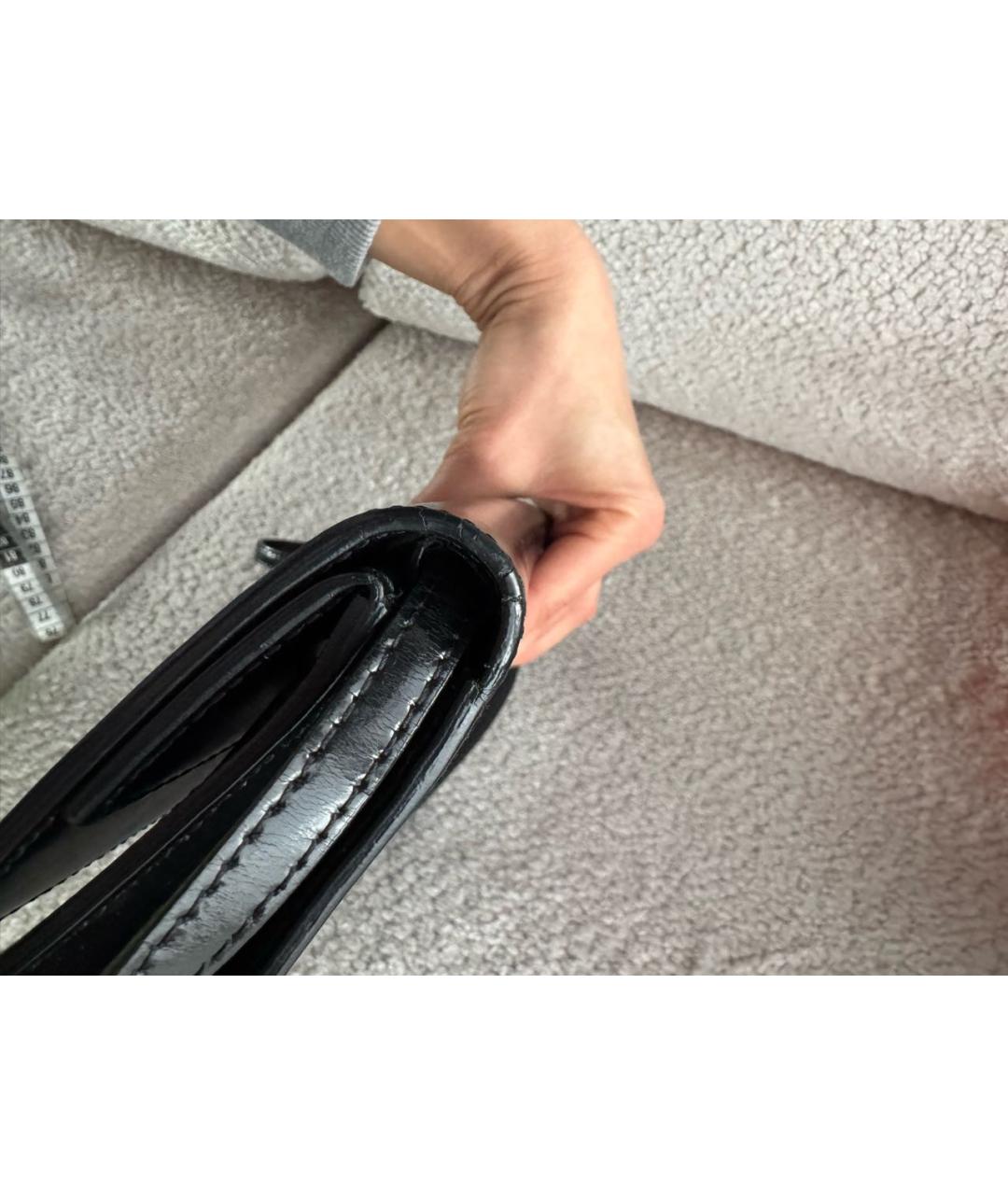 OFF-WHITE Черная кожаная сумка через плечо, фото 8