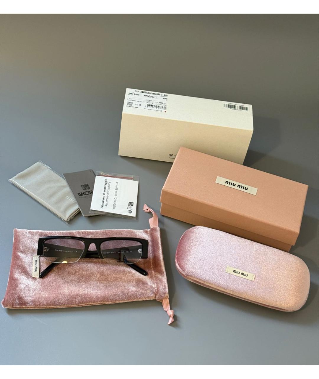 MIU MIU Черные пластиковые солнцезащитные очки, фото 5