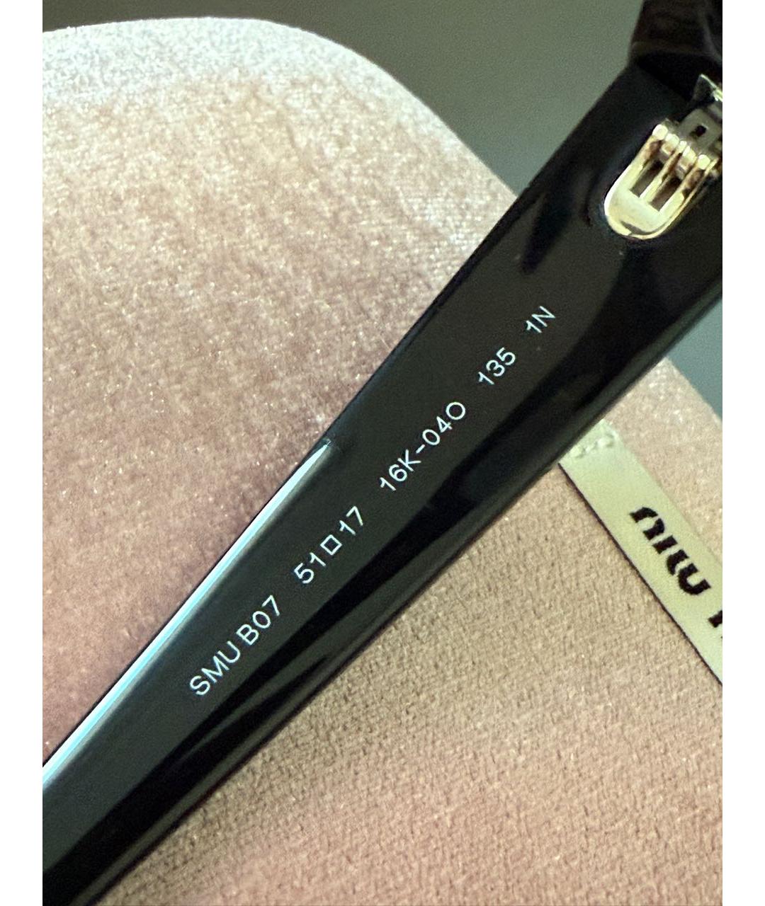 MIU MIU Черные пластиковые солнцезащитные очки, фото 6