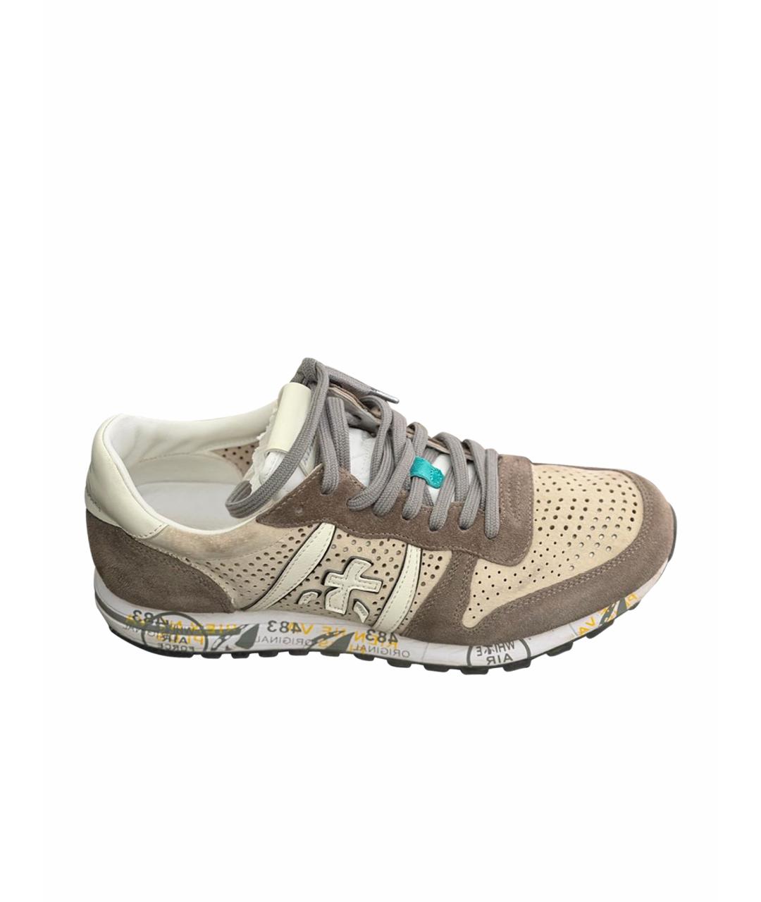 PREMIATA Серые замшевые низкие кроссовки / кеды, фото 1