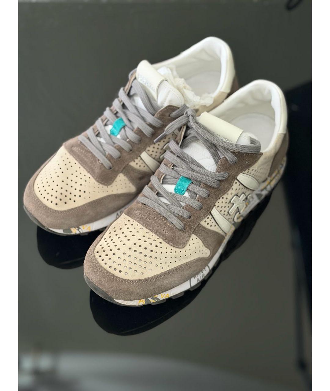 PREMIATA Серые замшевые низкие кроссовки / кеды, фото 2