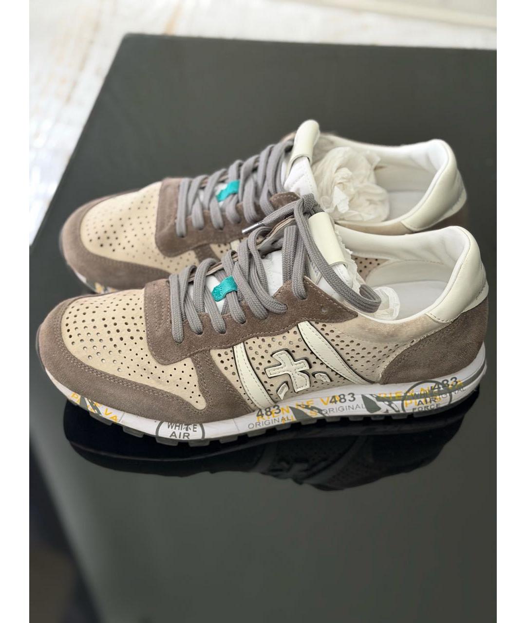 PREMIATA Серые замшевые низкие кроссовки / кеды, фото 6