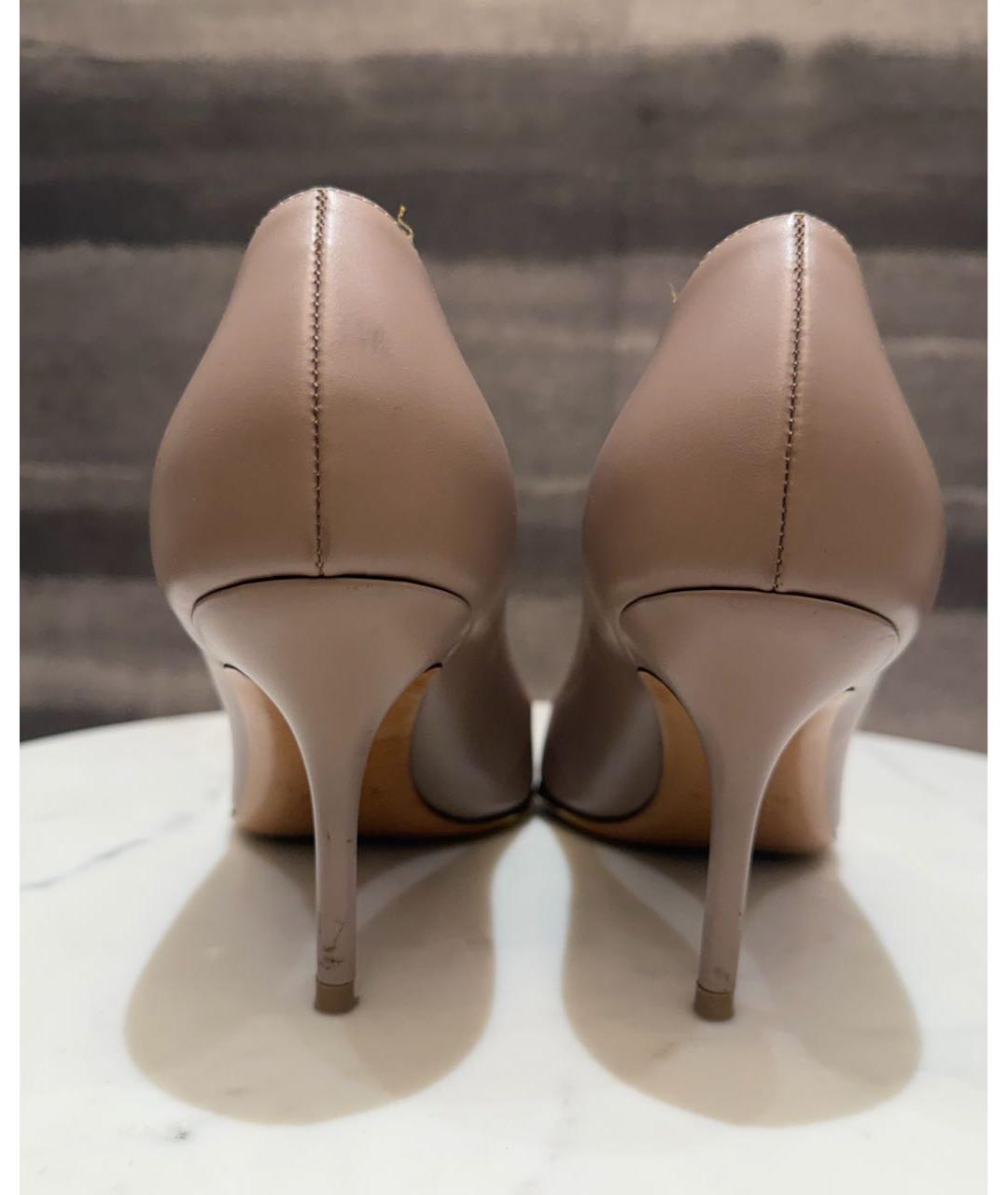 VALENTINO Бежевые кожаные туфли, фото 4