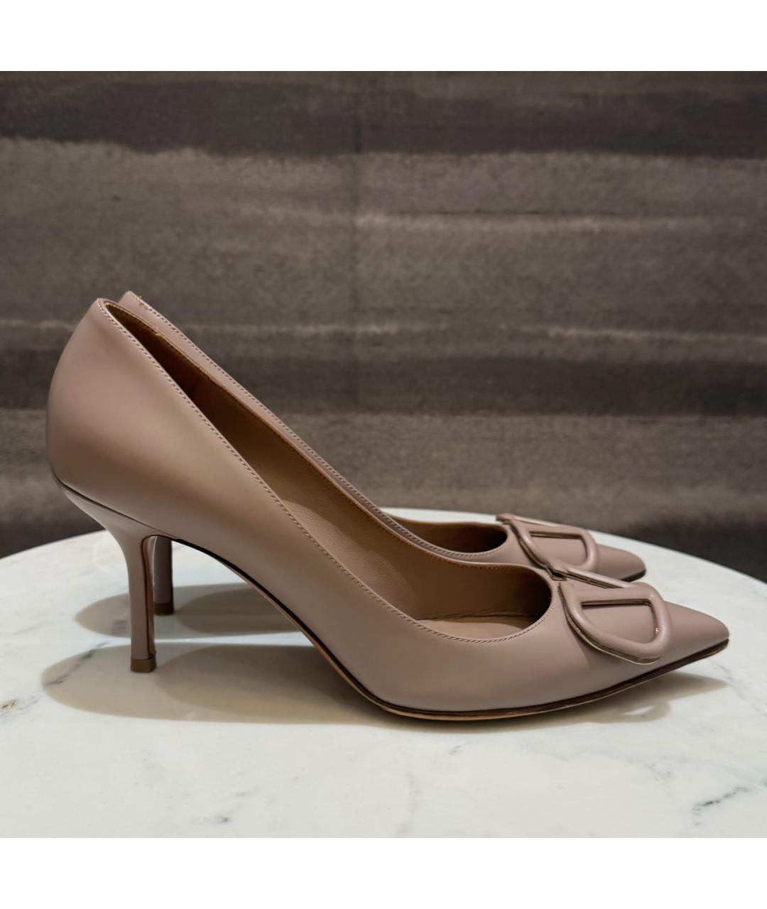 VALENTINO Бежевые кожаные туфли, фото 7