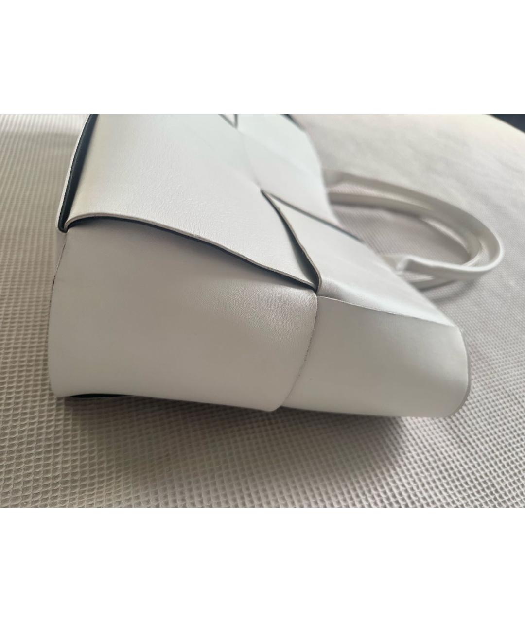 BOTTEGA VENETA Белая кожаная сумка тоут, фото 4