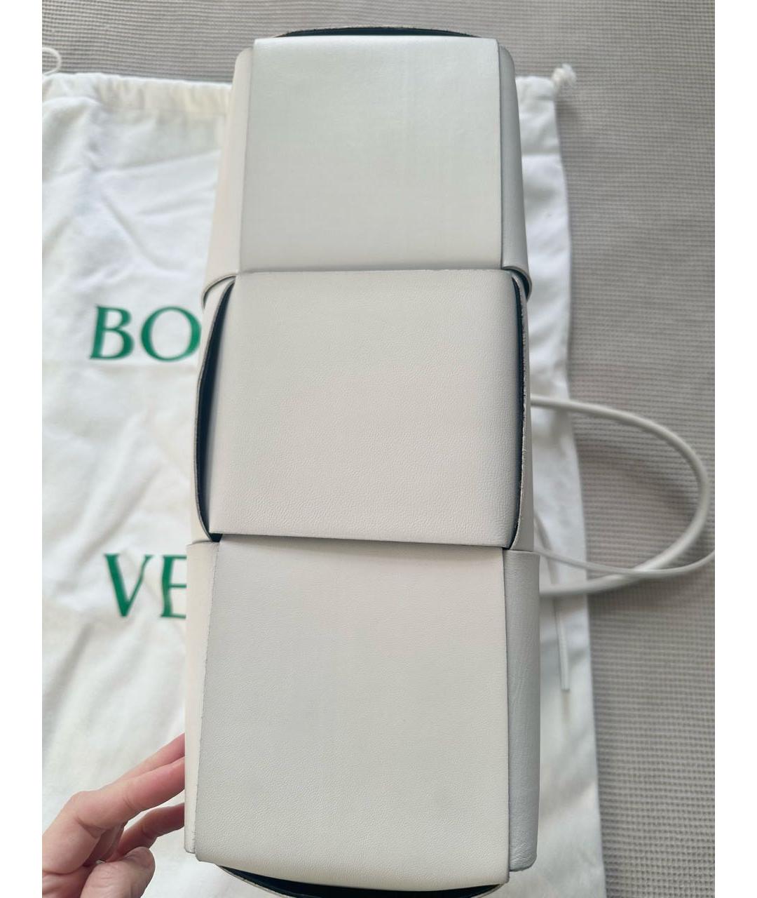 BOTTEGA VENETA Белая кожаная сумка тоут, фото 5