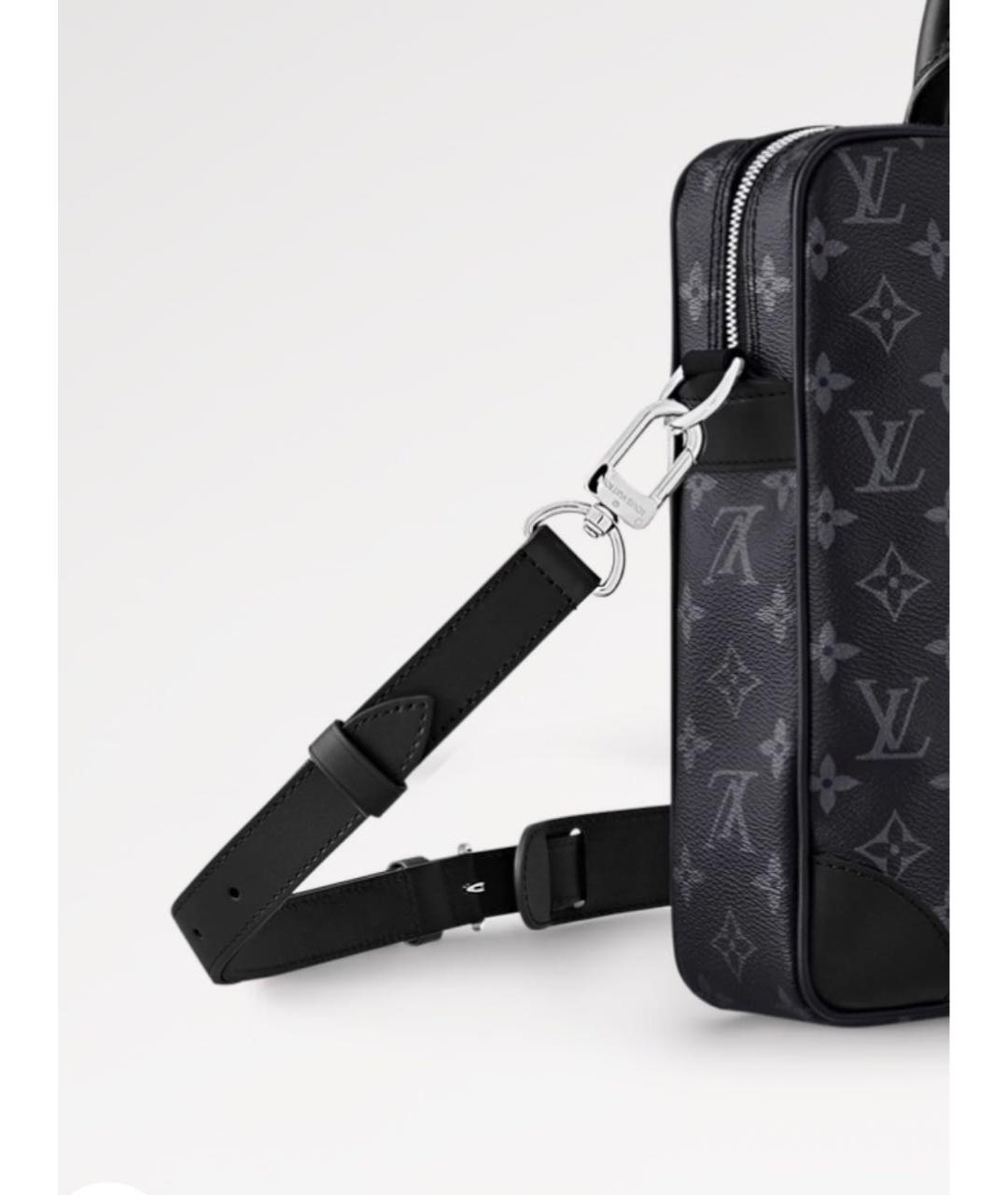 LOUIS VUITTON Черный кожаный ремень, фото 7