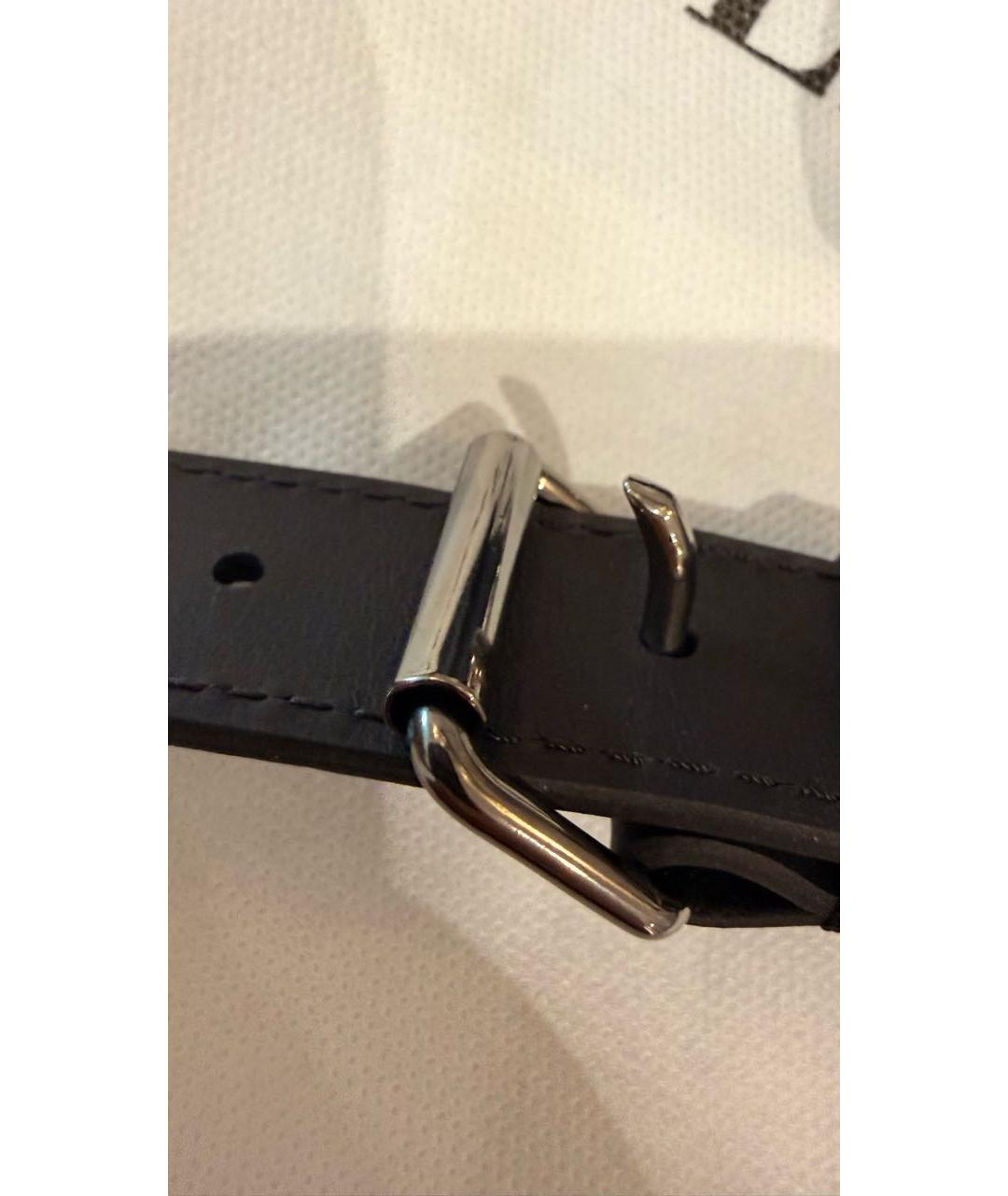 LOUIS VUITTON Черный кожаный ремень, фото 5