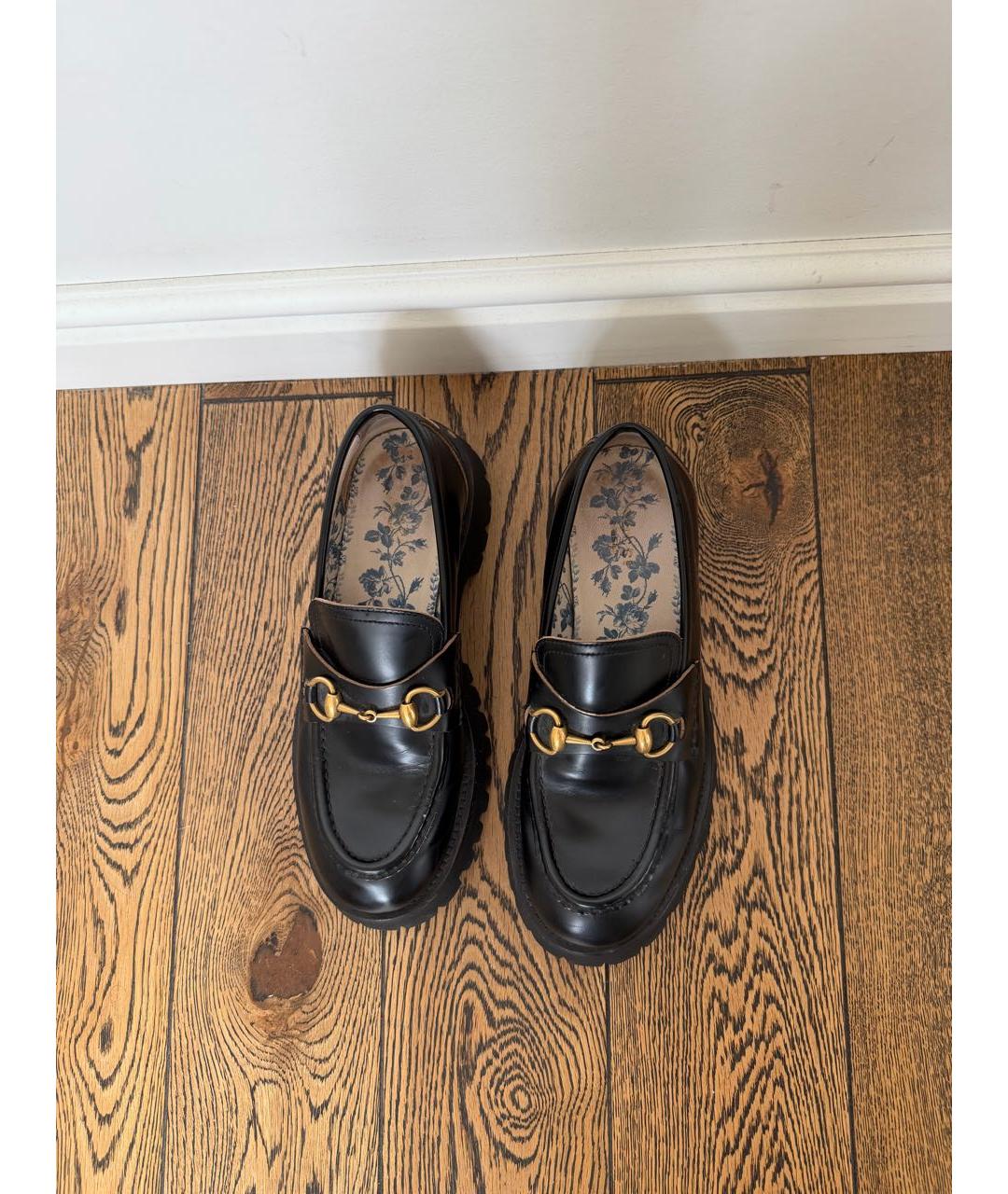 GUCCI Черные кожаные лоферы, фото 3