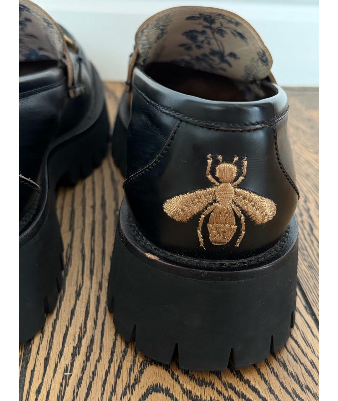 GUCCI Черные кожаные лоферы, фото 8
