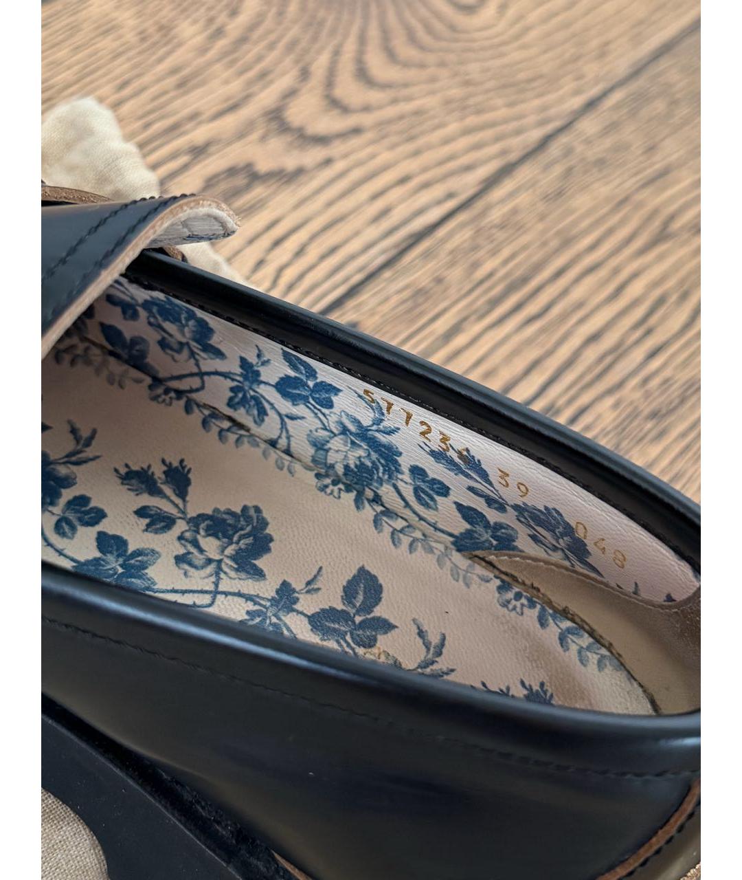 GUCCI Черные кожаные лоферы, фото 7