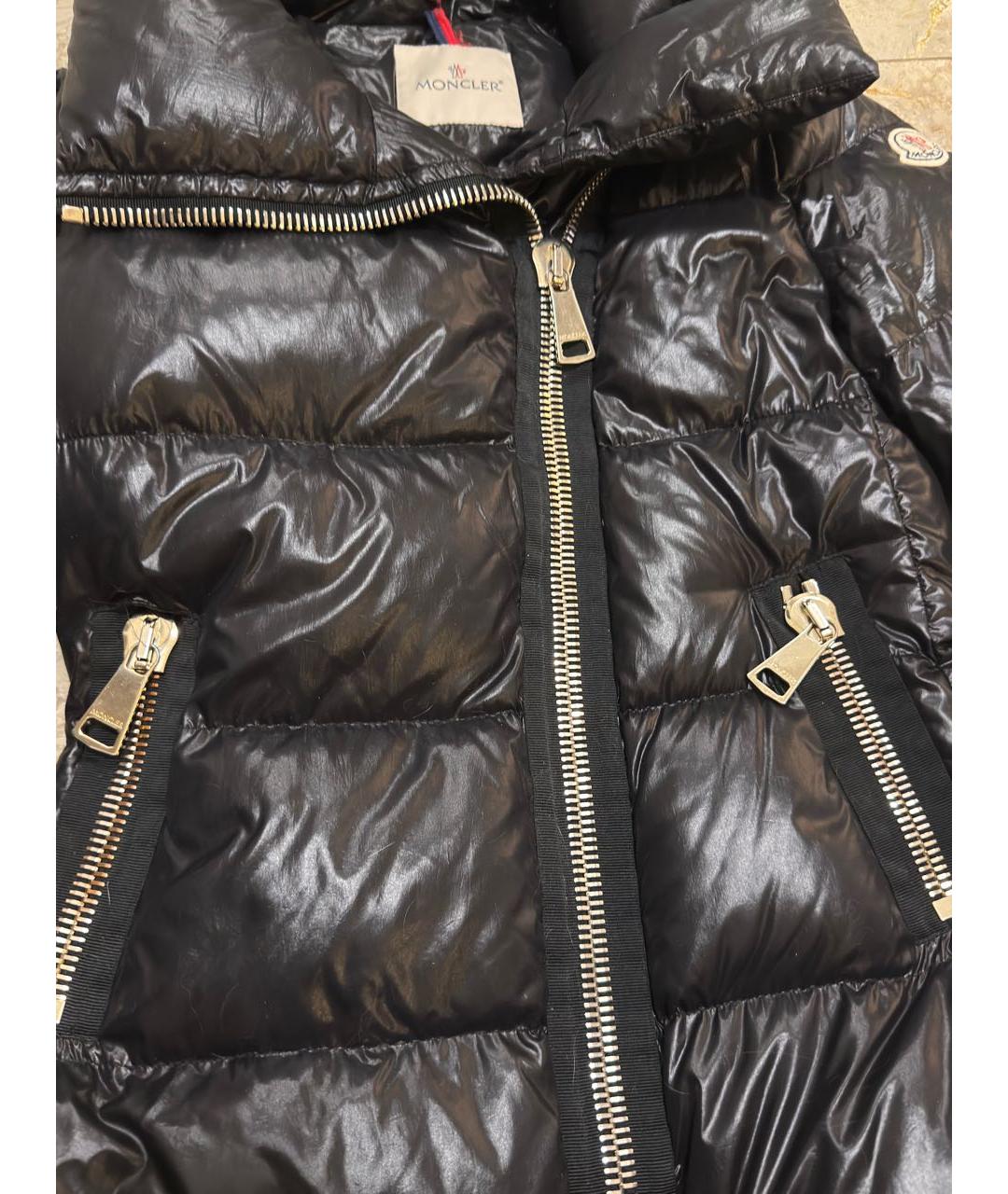 MONCLER Черный пуховик, фото 4
