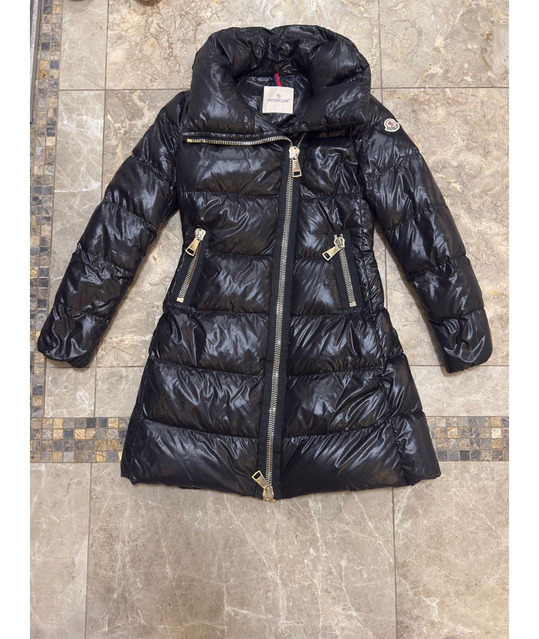 MONCLER Черный пуховик, фото 5