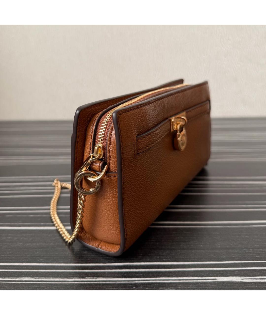 MICHAEL KORS Коричневая кожаная сумка через плечо, фото 2