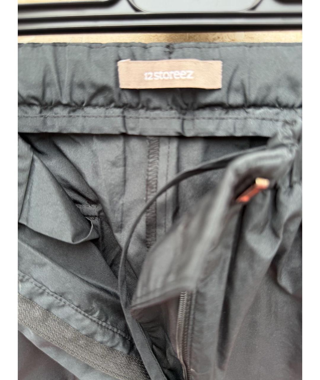 12 STOREEZ Черные полиэстеровые брюки широкие, фото 3