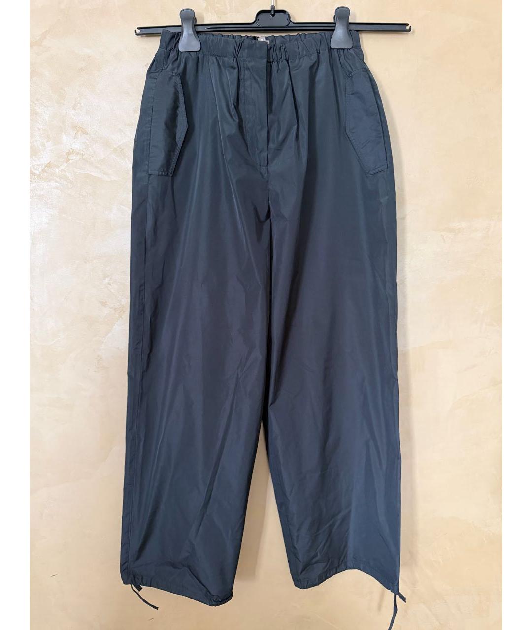 12 STOREEZ Черные полиэстеровые брюки широкие, фото 5