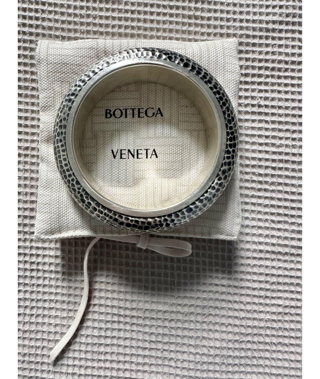 BOTTEGA VENETA Серебрянный серебряный браслет, фото 2