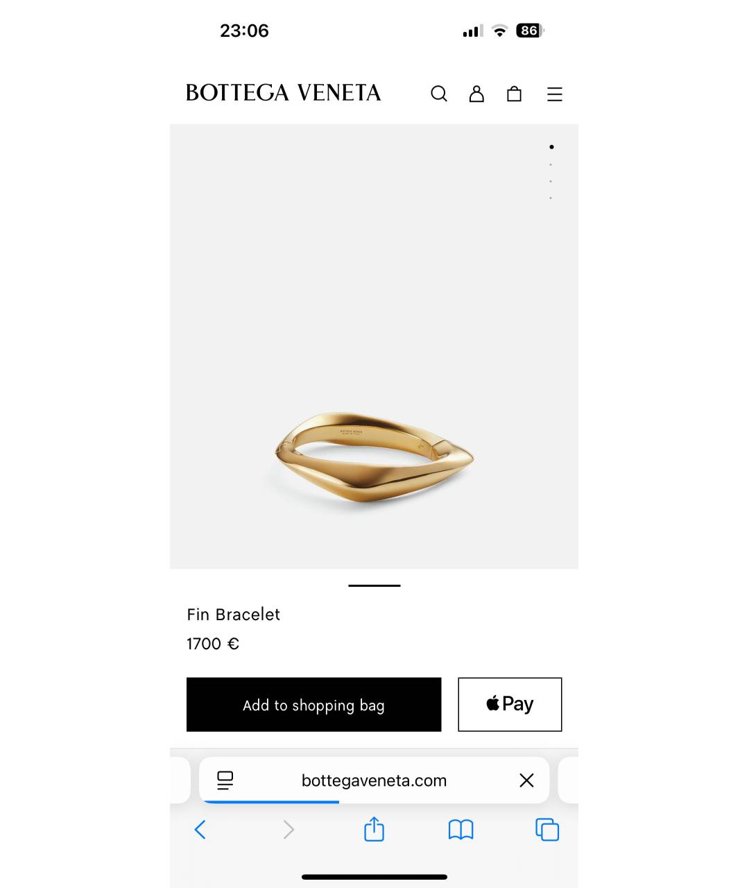 BOTTEGA VENETA Серебрянный серебряный браслет, фото 7