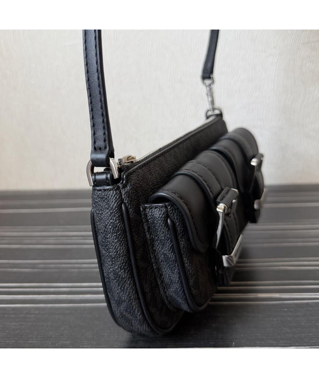 MICHAEL KORS Черная кожаная сумка с короткими ручками, фото 2