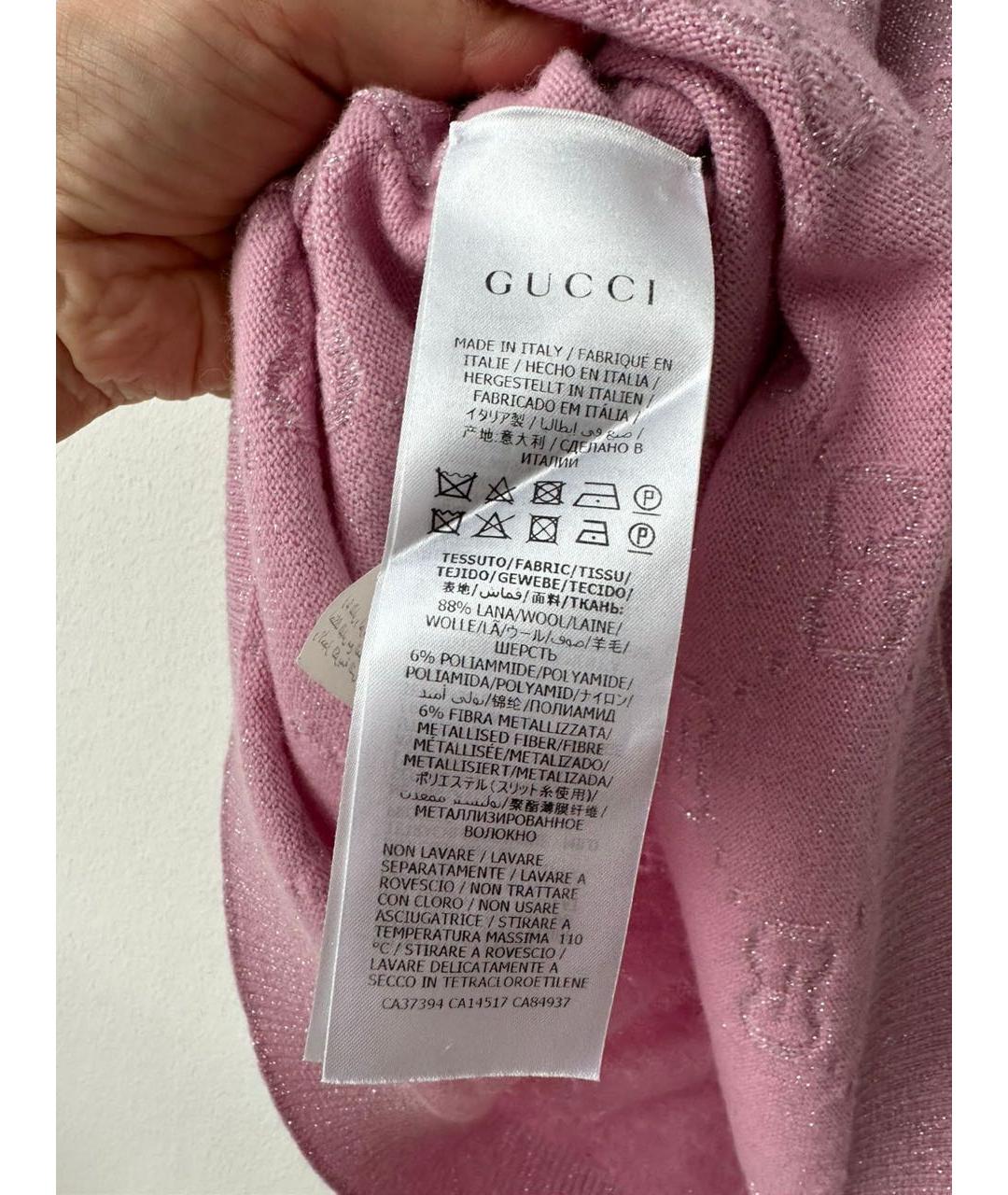 GUCCI Розовый шерстяной джемпер / свитер, фото 8