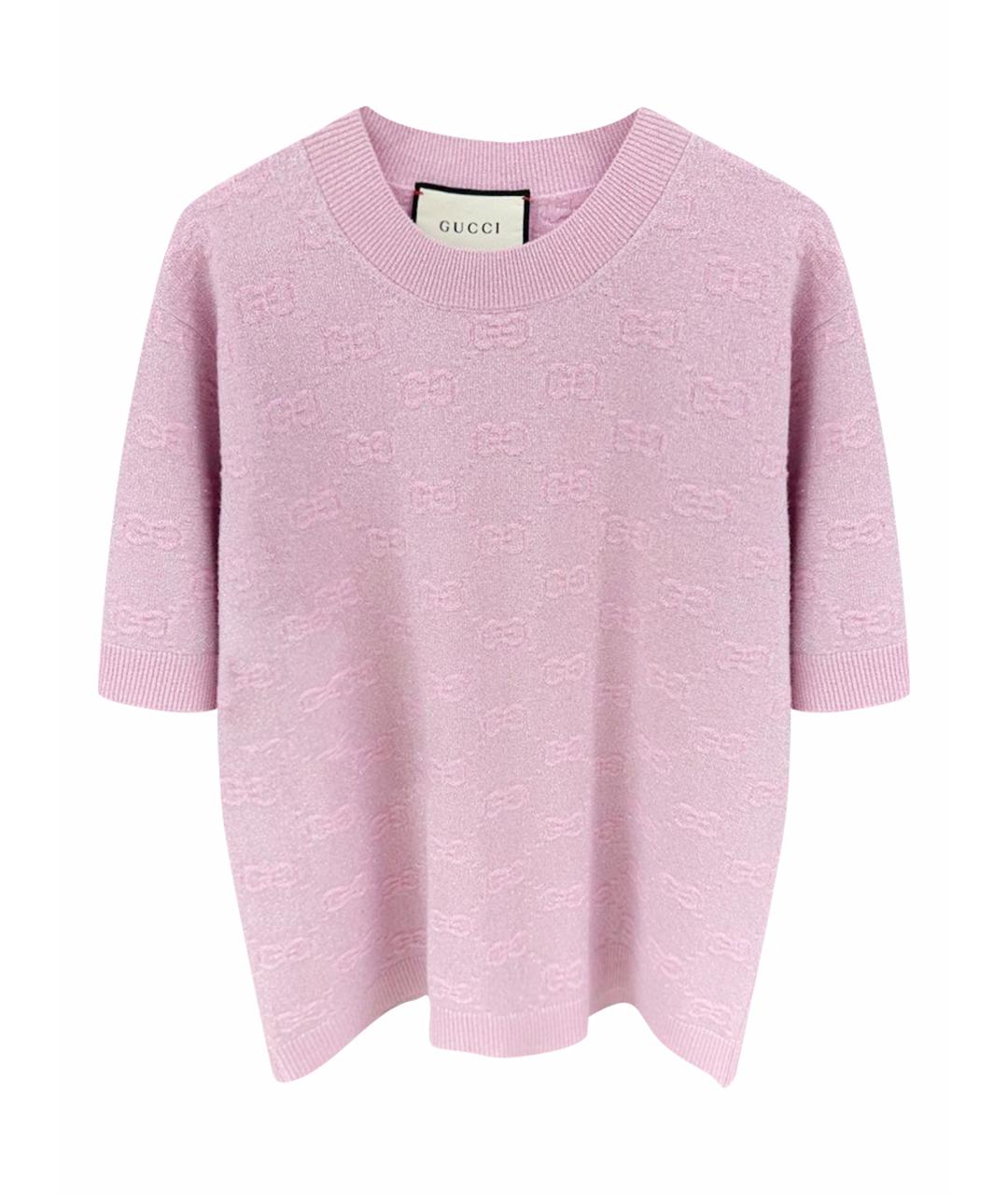 GUCCI Розовый шерстяной джемпер / свитер, фото 1