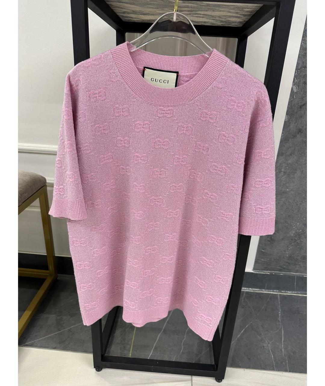 GUCCI Розовый шерстяной джемпер / свитер, фото 9