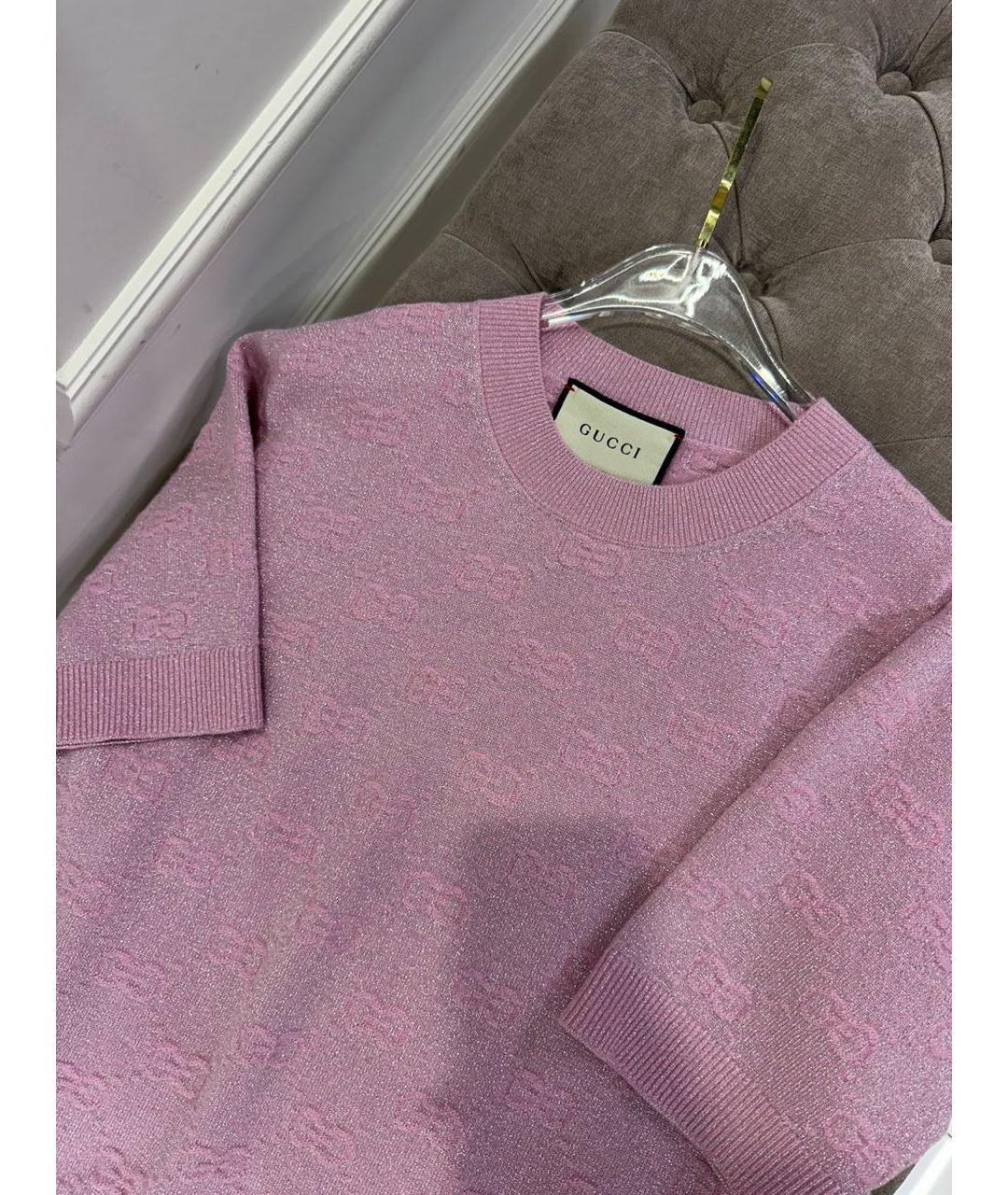 GUCCI Розовый шерстяной джемпер / свитер, фото 3