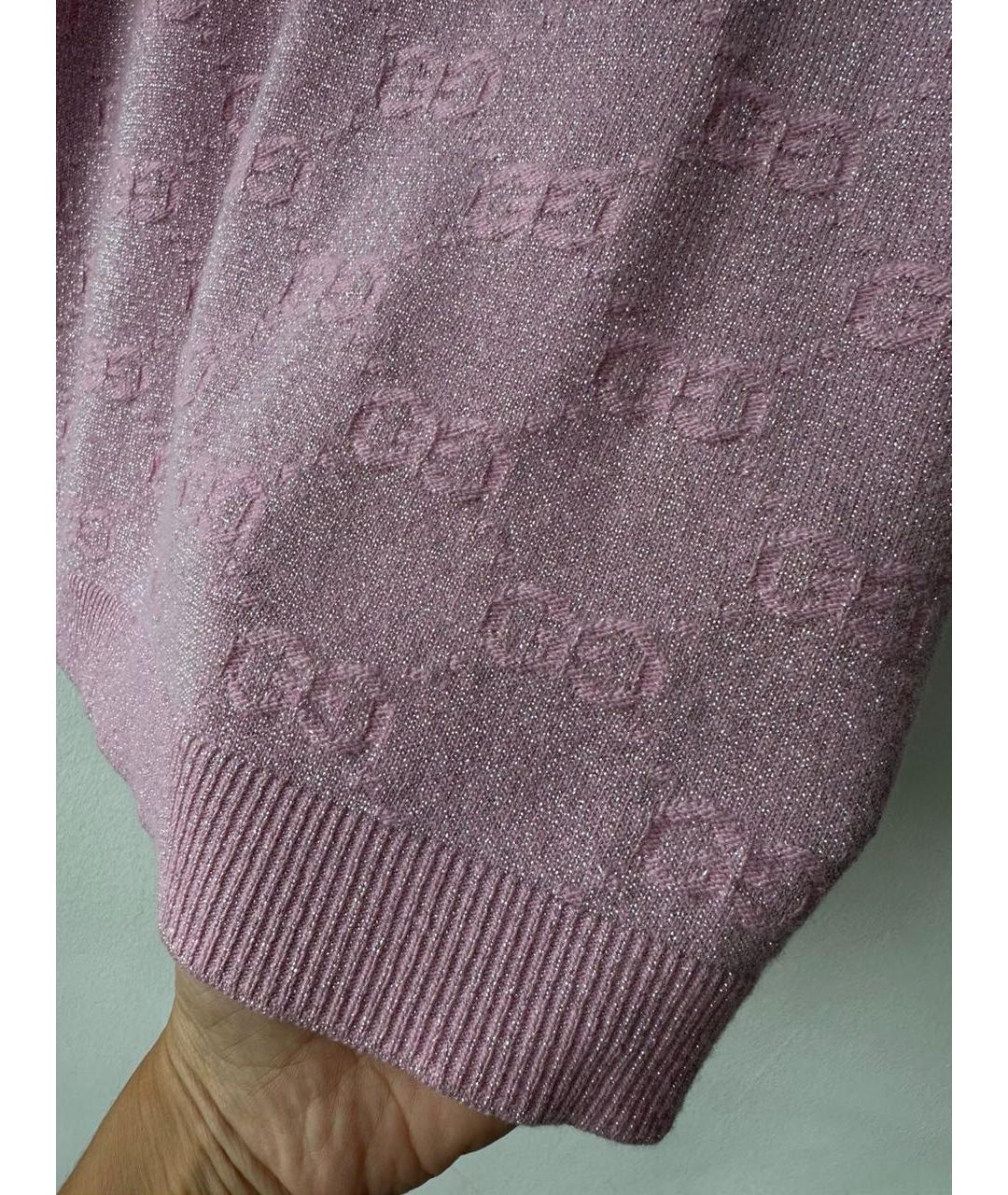 GUCCI Розовый шерстяной джемпер / свитер, фото 4