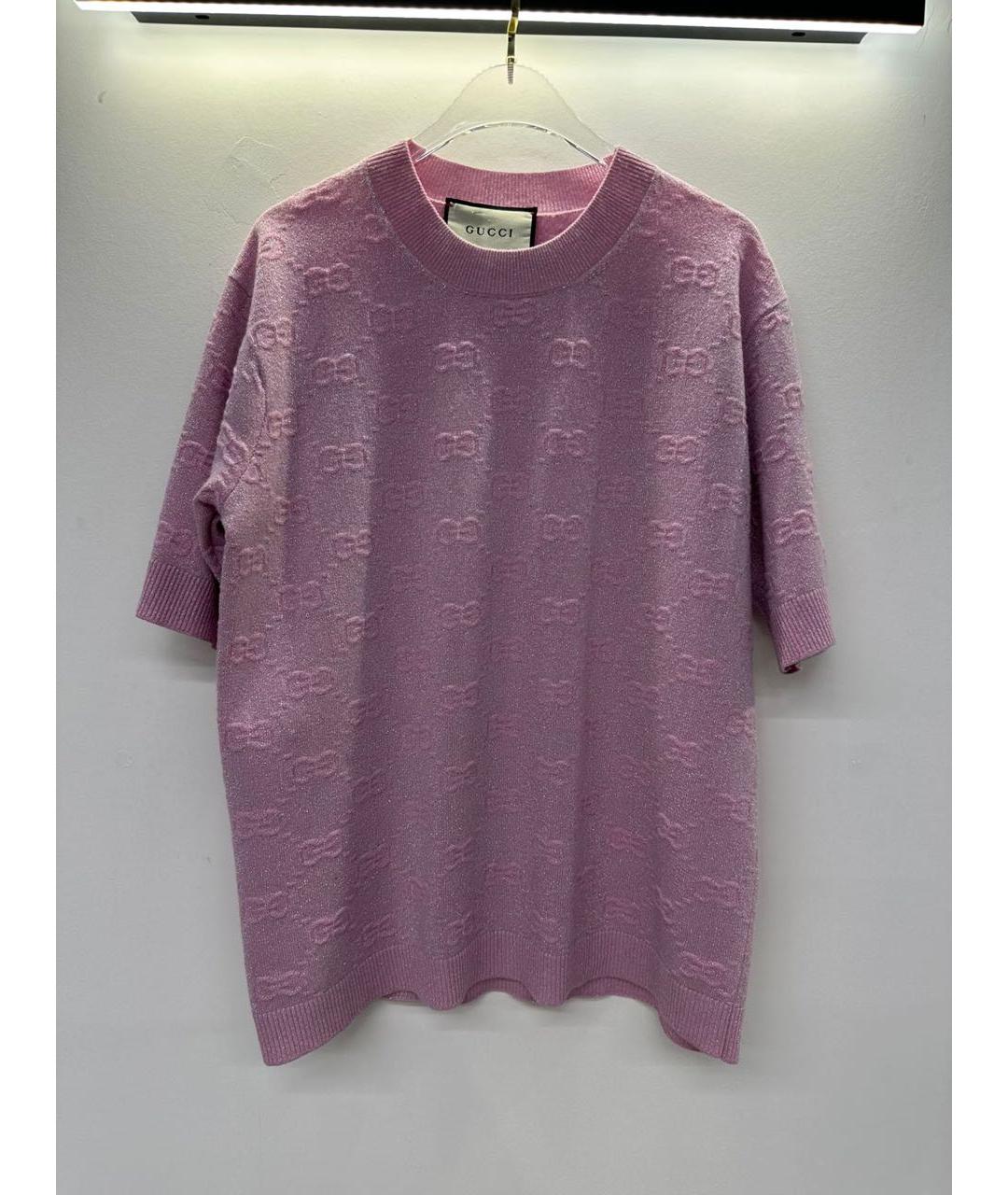 GUCCI Розовый шерстяной джемпер / свитер, фото 2