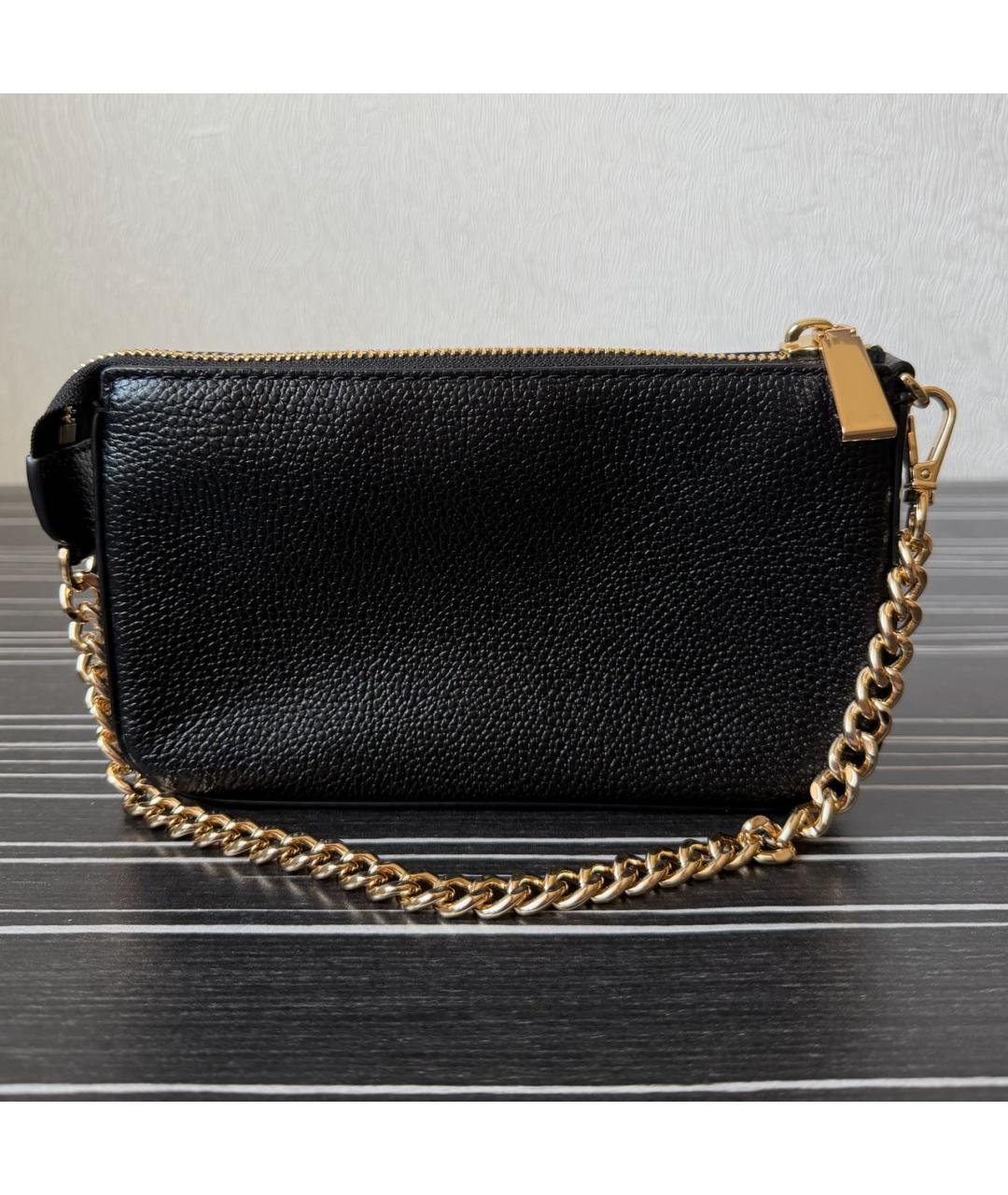 MICHAEL KORS Черная кожаная сумка с короткими ручками, фото 3