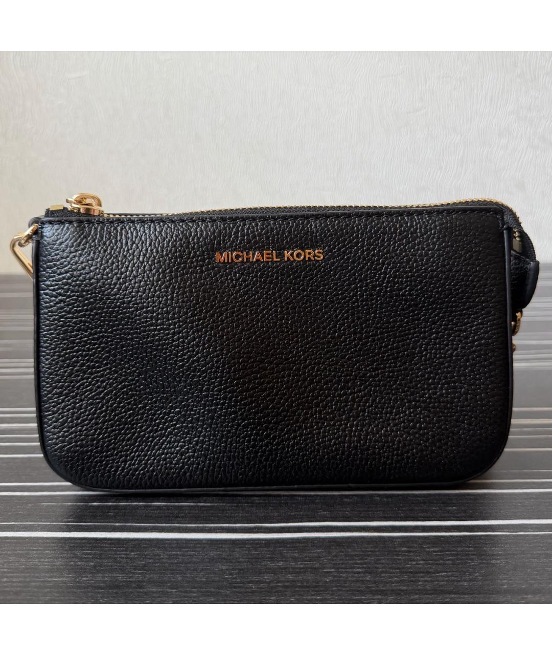 MICHAEL KORS Черная кожаная сумка с короткими ручками, фото 6