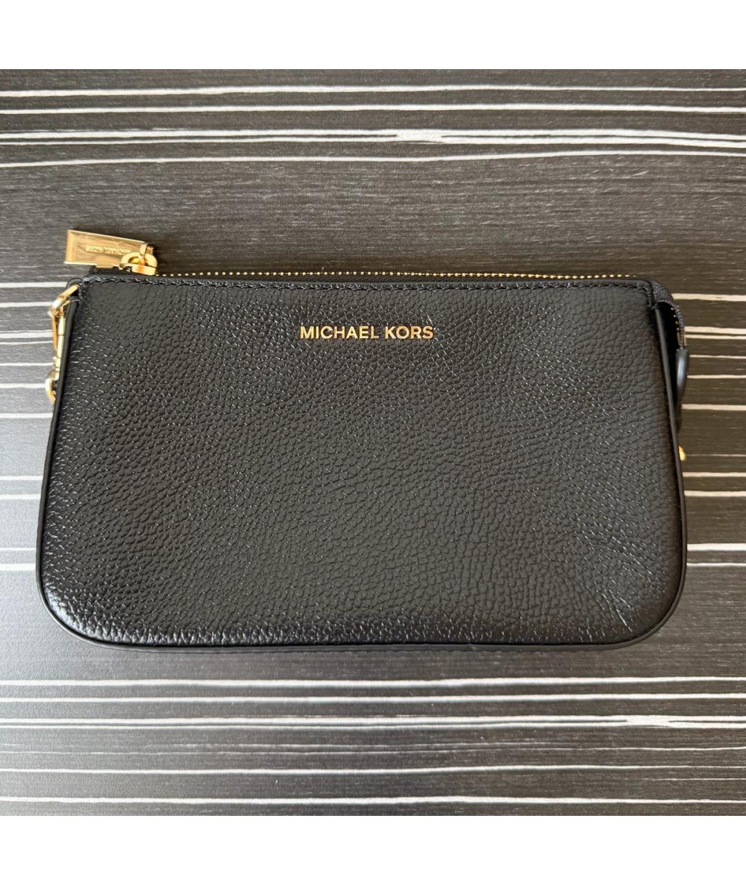 MICHAEL KORS Черная кожаная сумка с короткими ручками, фото 5