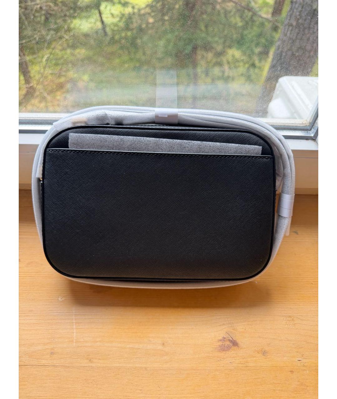 MICHAEL KORS Черная кожаная сумка через плечо, фото 3