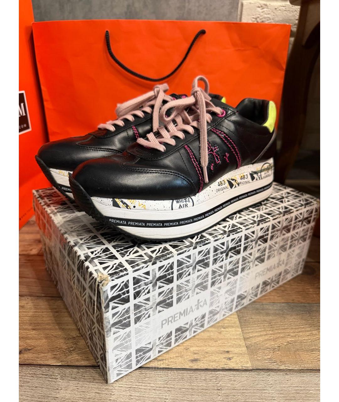 PREMIATA Черные кожаные кеды, фото 5