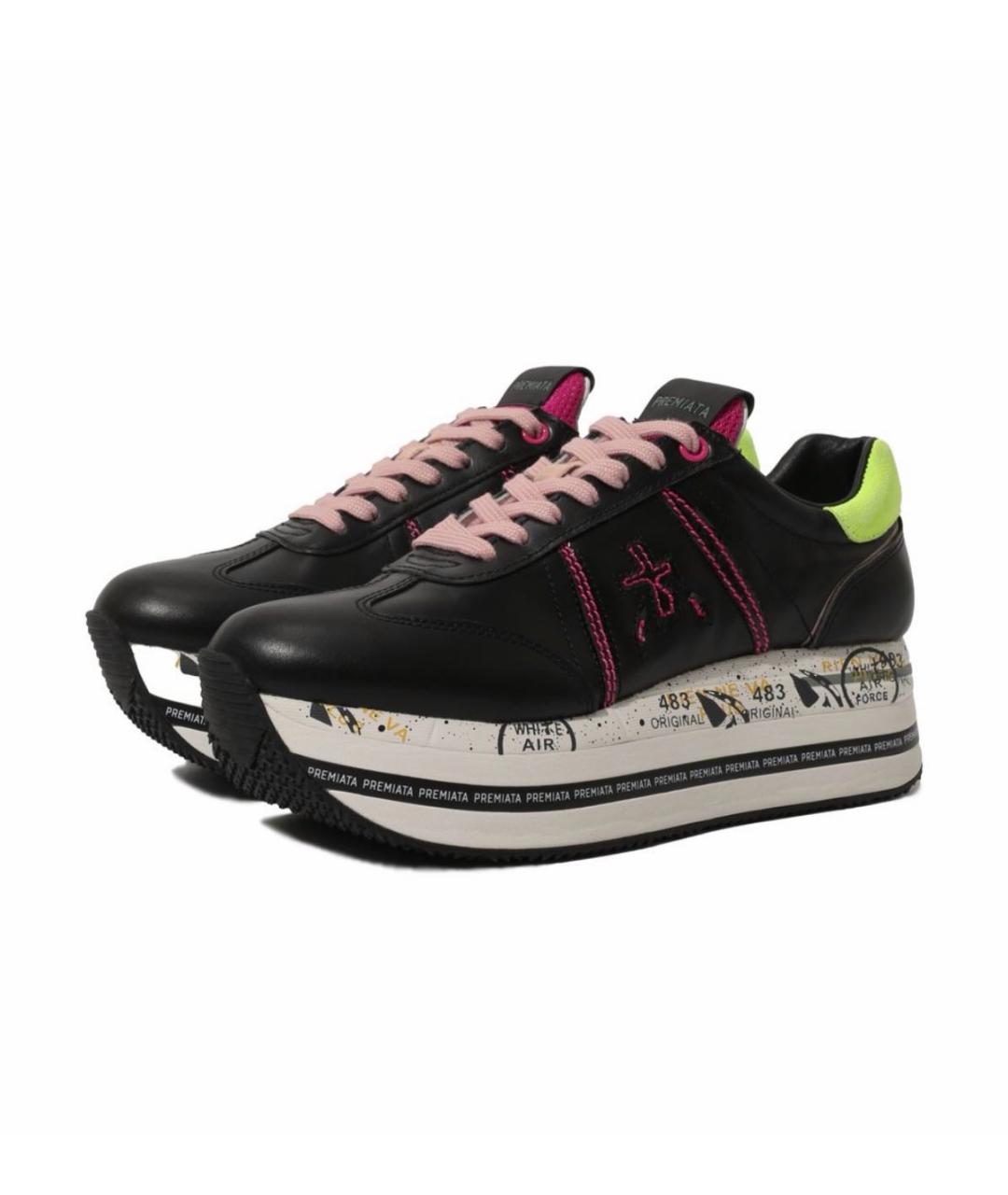 PREMIATA Черные кожаные кеды, фото 2