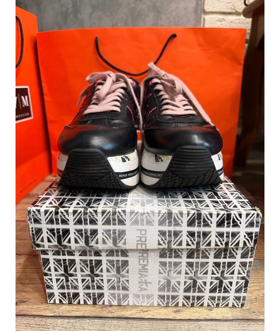 PREMIATA Черные кожаные кеды, фото 6