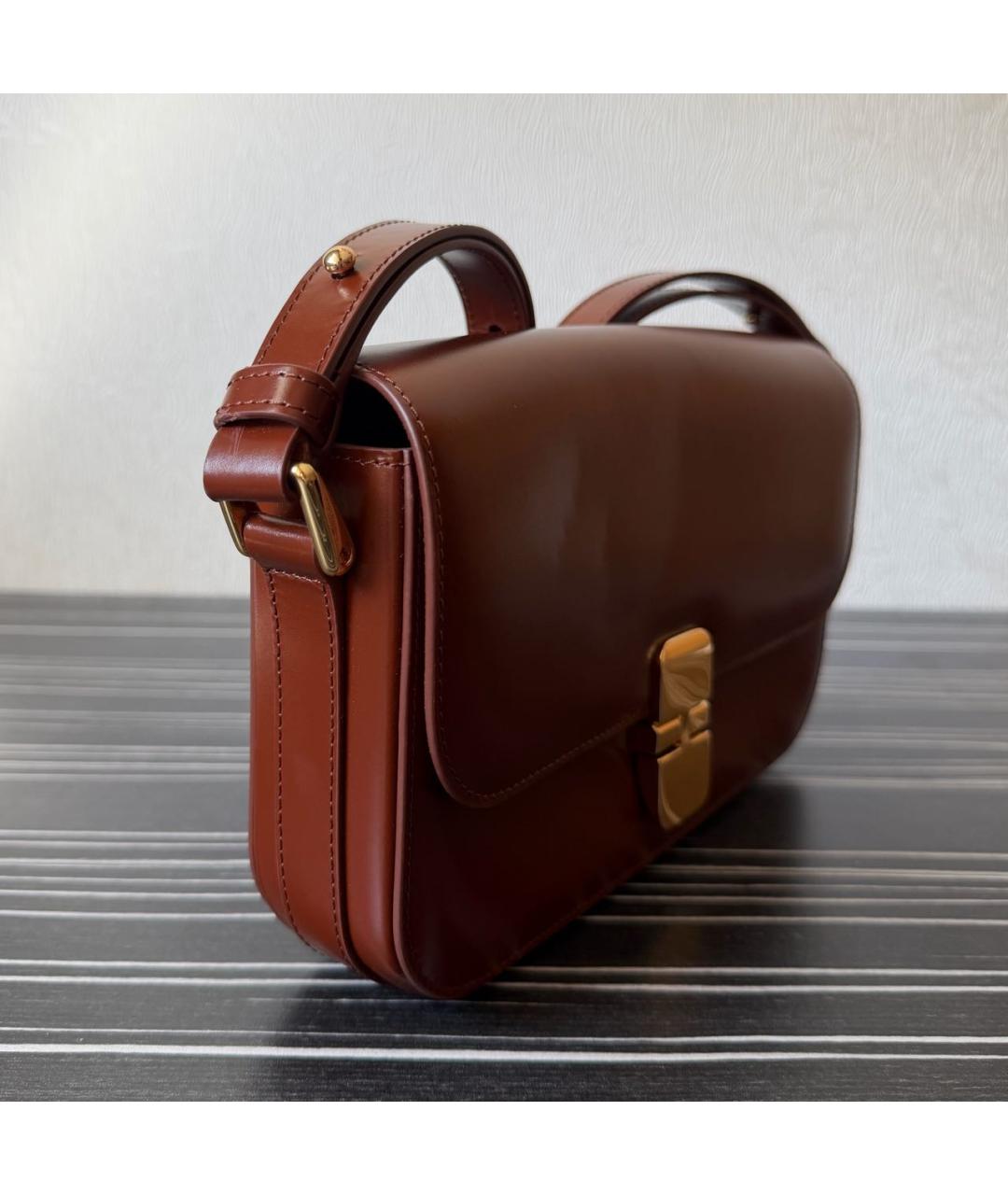 A.P.C. Коричневая кожаная сумка через плечо, фото 2