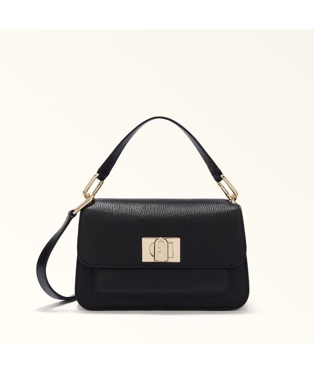 FURLA Черная кожаная сумка через плечо, фото 9