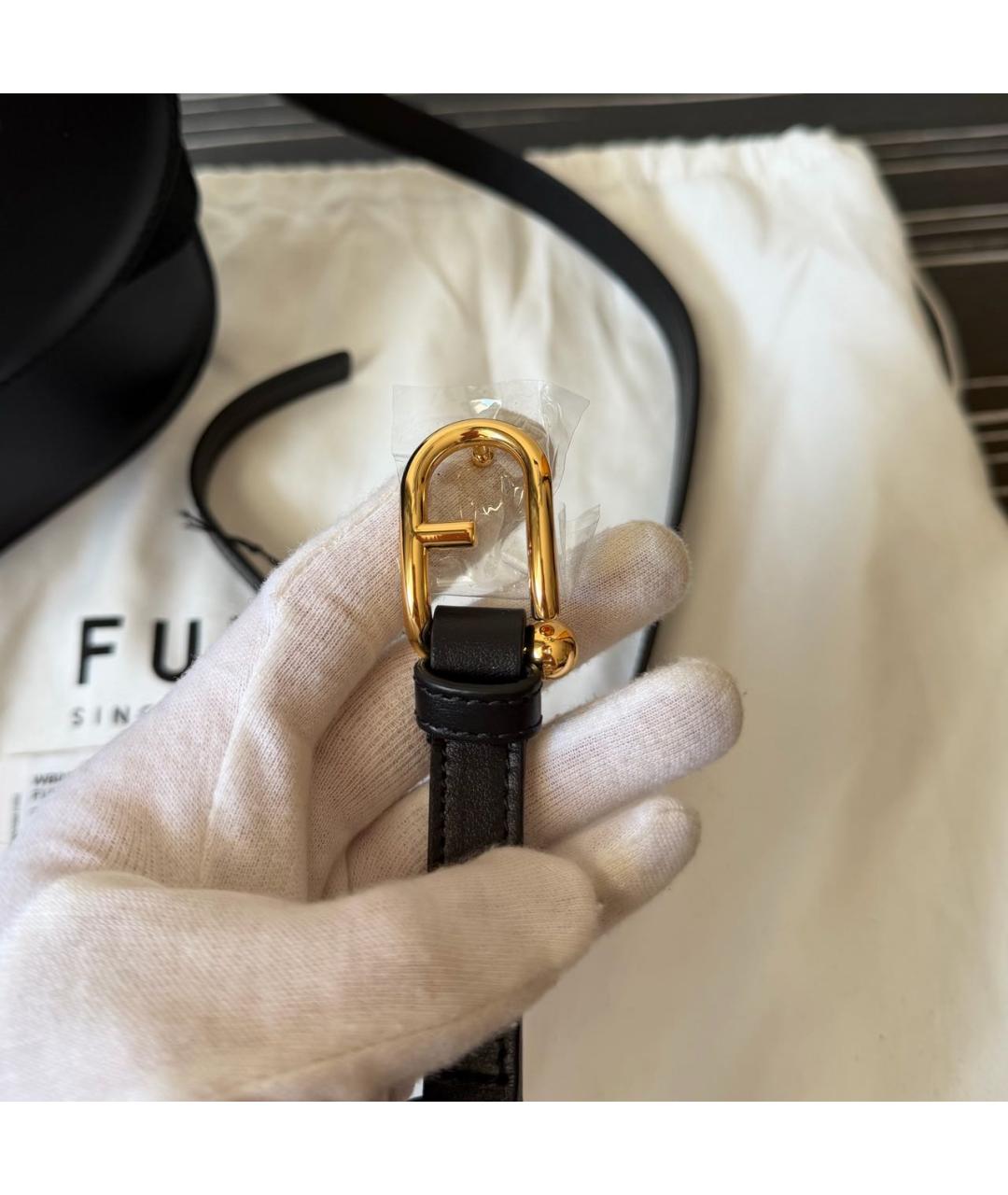 FURLA Черная кожаная сумка через плечо, фото 6