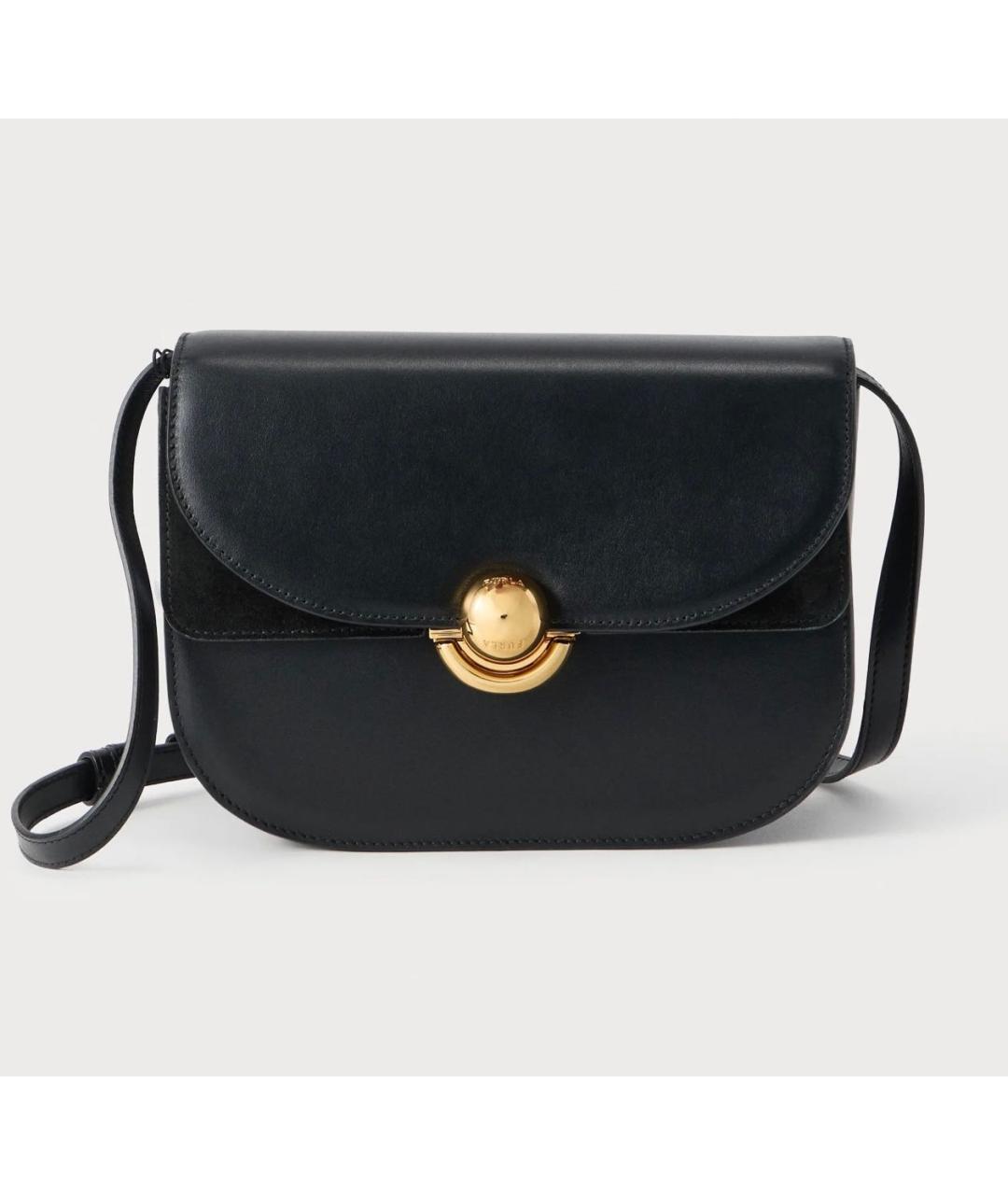 FURLA Черная кожаная сумка через плечо, фото 8