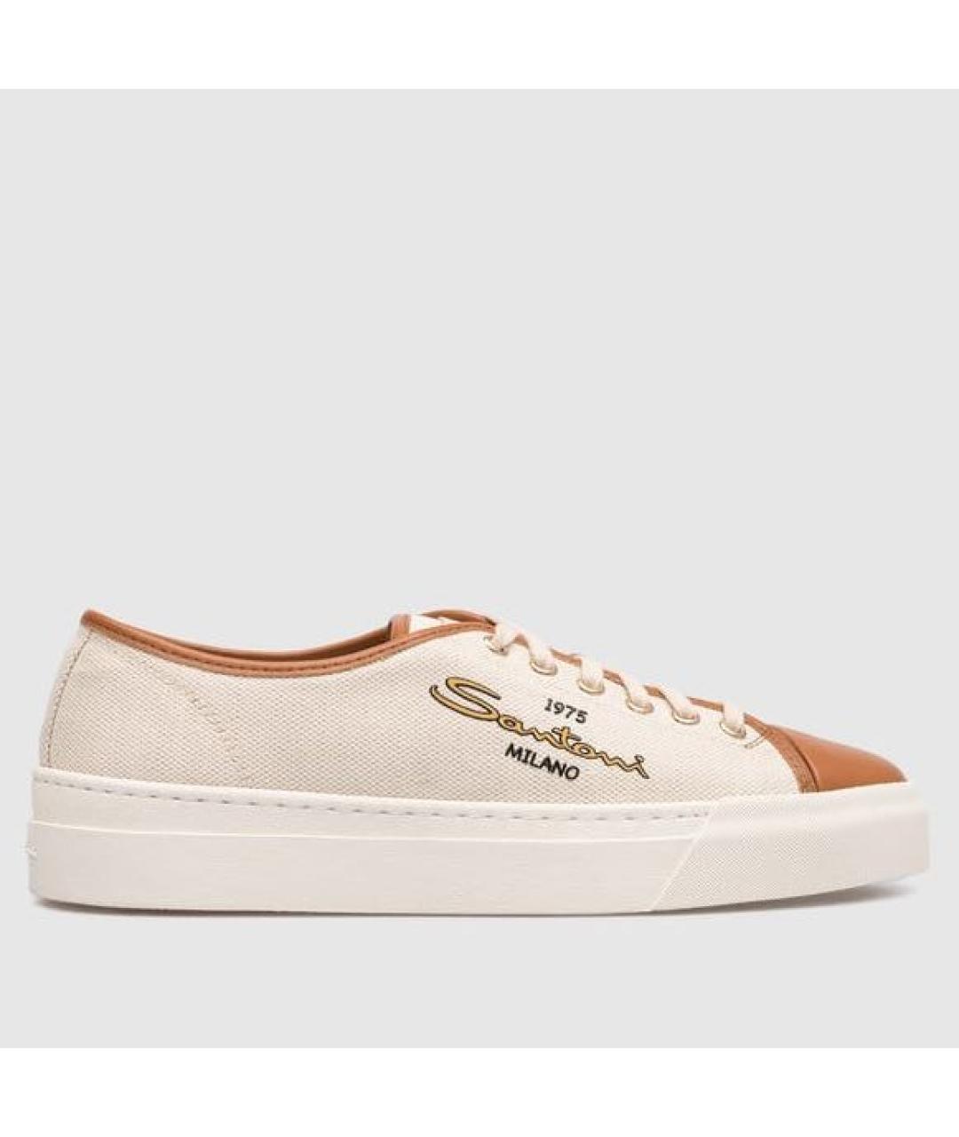 SANTONI Бежевые кеды, фото 6