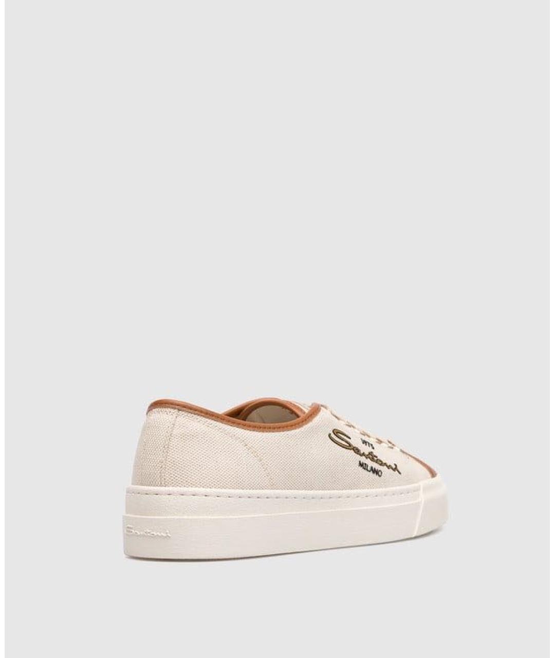 SANTONI Бежевые кеды, фото 3