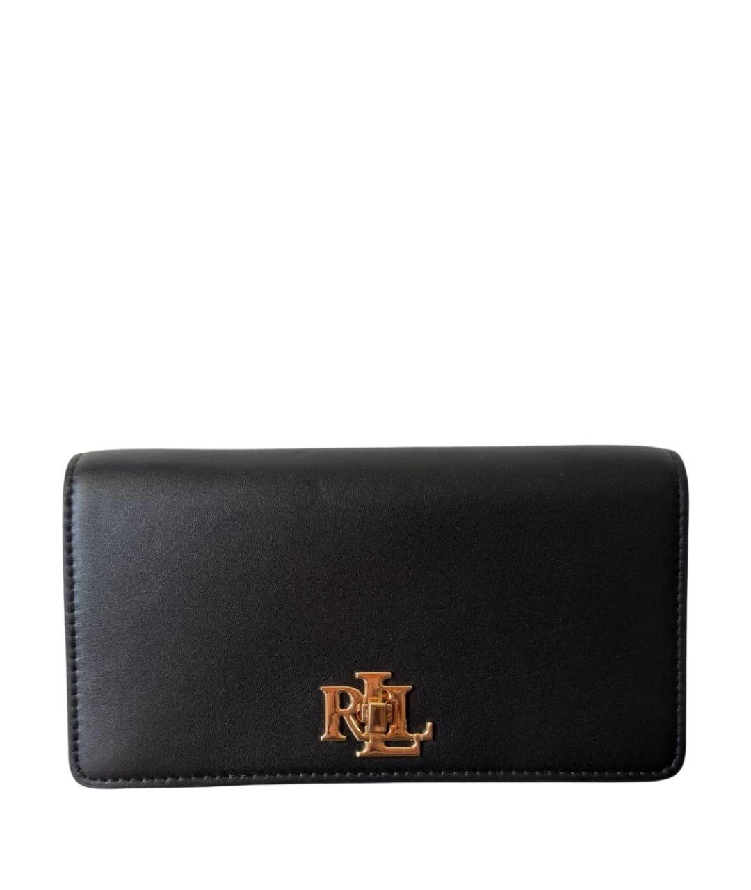 POLO RALPH LAUREN Черная кожаная сумка через плечо, фото 1