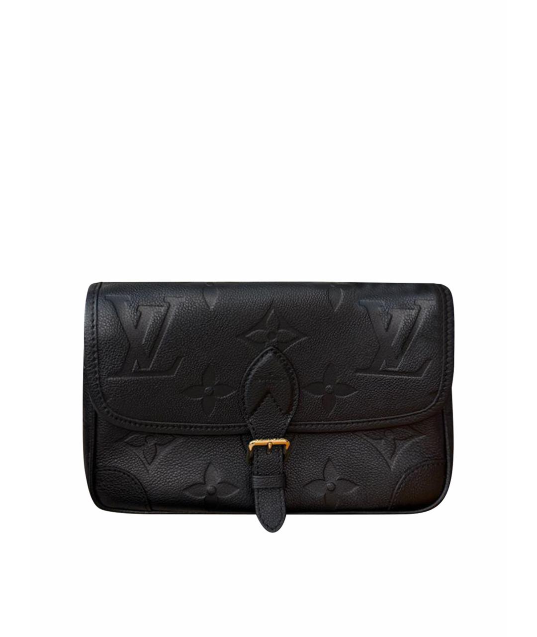 LOUIS VUITTON Черная кожаная сумка через плечо, фото 1