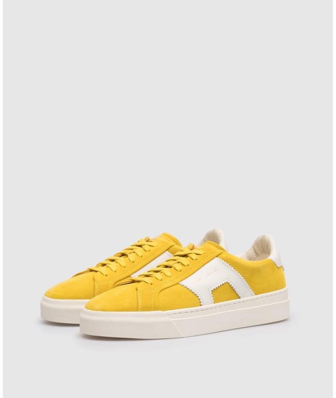 SANTONI Желтые кеды, фото 2