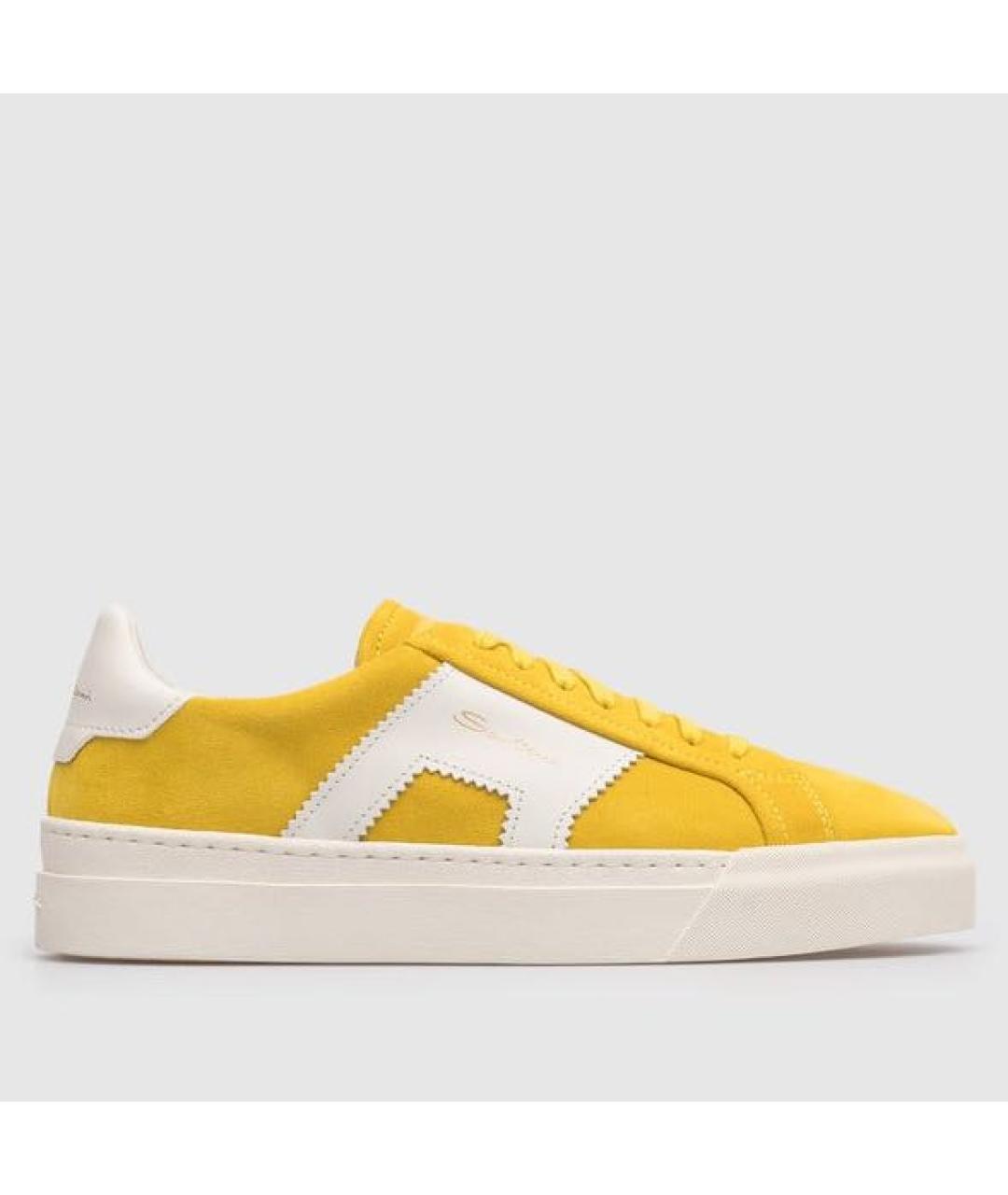 SANTONI Желтые кеды, фото 5